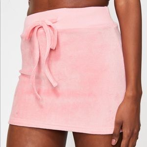 Authentic Juicy Couture Pink Velvet Mini Skirt